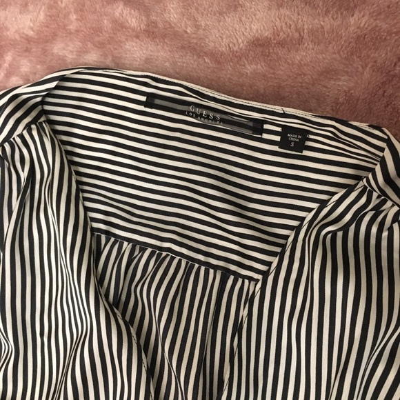 Guess Navy blue and white striped nautical blouse - Picture 5 of 6